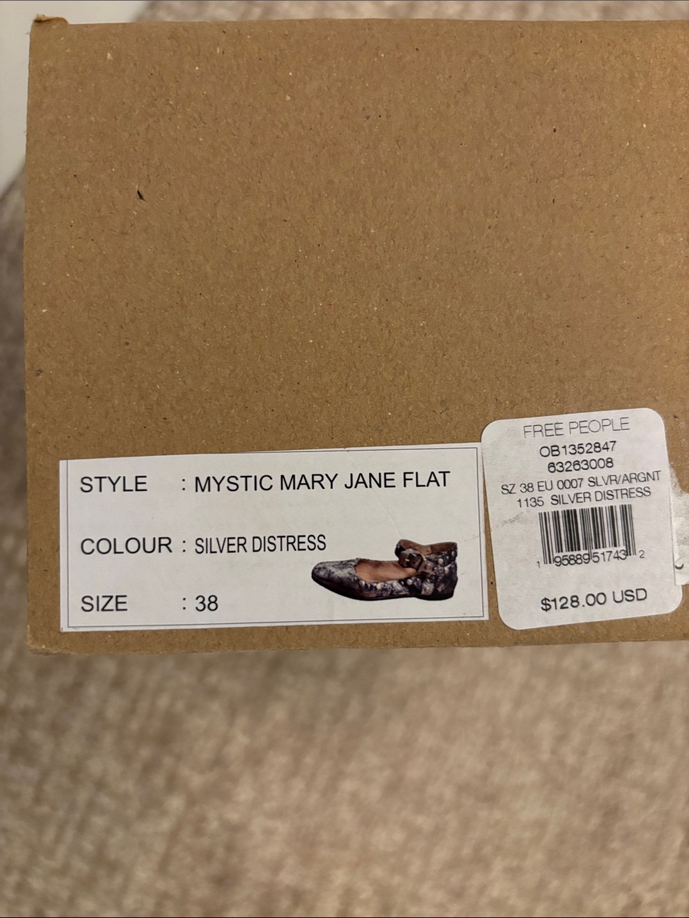 Metallic Silver Studded Mystic Mary Jane Flat - Picture 2 of 3